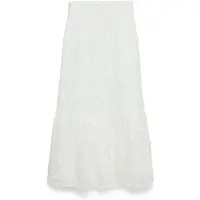 Vero Moda Vmelisa Embroidery Hw Maxi Skirt Wvn - White - M