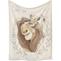 Løvernes Konge Fleece - Lion King 1023 - 100X140 Cm - Cream - 100X140CM