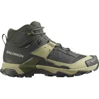 Salomon Men's X Ultra 5 Mid GORE-TEX Peat/gray Green/blue Nights Retkeilykengät 41 1/3