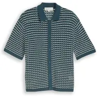 Tom Tailor DENIM Neuletakki petrooli / valkoinen