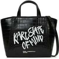 Karl lagerfeld JEANS Käsilaukku musta / valkoinen