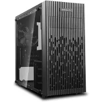 DeepCool MATREXX 30 -minitornikotelo ikkunalla ja RGB-valaistuksella, musta