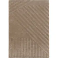 NJRD Levels Stripes villamatto Myyränruskea, 200x300 cm
