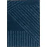 NJRD Levels Stripes villamatto Sininen, 200x300 cm