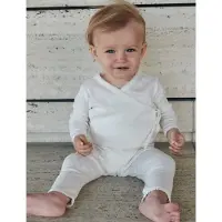 Copenhagen Colors Pointelle Heart Crossover Body Ls - Cream - 68