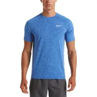 Nike SWIM Heather Short Sleeve Hydroguard - Blue - S