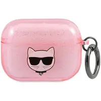 Karl Lagerfeld case for APPLE Airpods 3 KLA3UCHGP pink + glitter ()