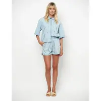 Dante6 -Zofia Embellished Denim Shirt - Blue - 40