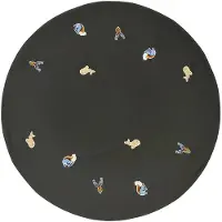 Broste Copenhagen Deer Christmas Tree Rug - Grey - Ø 120 cm