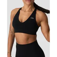 ICANIWILL Sculpt Seamless V-Neck Sports Bra - Black - S
