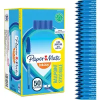Papermate InkJoy 100, Klipsi, Kuulakärkikynä, Sininen, 50 kpl, Keskikokoinen (S0957130)