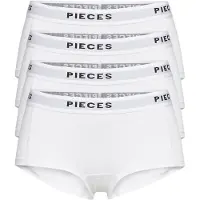 Pieces Pclogo Lady 4 Pack Solid Noos Bc - White - M