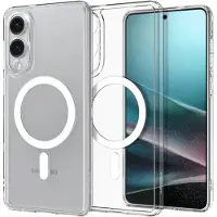 Spigen Ultra Hybrid (MagFit), Suojus, Samsung, Galaxy S25 Edge, 17 cm (6.7"), Läpinäkyvä, Valkoinen