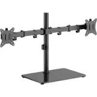Gembird MS-D2ST-01 Kahden näytön pöytäteline (kierrettävä, kallistettava, kääntyvä), 17"-32", jopa 9 kg, musta