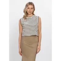 ROUGE EDIT Rousarah S/L O-Neck Tee - Cream - S