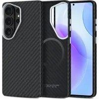 Tech-Protect Samsung Galaxy S26 Ultra Ion Carbon muovikotelo - MagSafe-yhteensopiva - musta / hopea