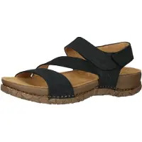 El naturalista unisex. 258601101005_001 Leather Sandals N5860 Tabernas black (42), Flat, Velcro, Casual
