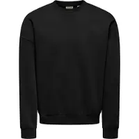 Only & Sons Onsceres Ovz Ls Crew Sweat Noos - Black - XXL