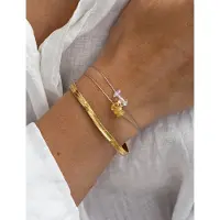 Timi Of Sweden Ivy - Snake Chain Bracelet Stainless Steel - Gold - ONE SIZE 14.5 cm
