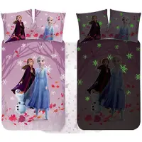 Licens Bed Linen Frozen 6110 Glow - 100X140 40X45 Cm - Multi/patterned - 100X140.40X45CM
