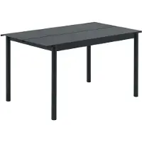 Muuto Linear Steel Ruokapöytä 140X75 cm Anthracite Black