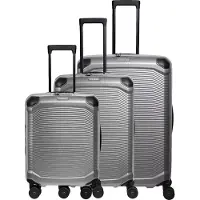 Travelite Millennium 4-pyöräinen Matkalaukkusetti 3-osainen Laajennettava Hopeanvärinen