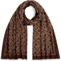 Tommy Hilfiger Th Monogram Scarf - Brown - ONE SIZE
