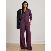 Ralph Lauren Relaxed Fit Foulard-Print Crepe Shirt - Burgundy - S