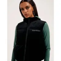 Juicy Couture Lightening Velour Gilet - Black - M