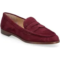 Ralph Lauren Wynnie Suede Loafer - Burgundy - 39