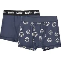 Molo GOTS Justin 2-pack Bokserit Shortsit Moods Blue 98/104 cm 98/104 cm Pojat, Tytöt