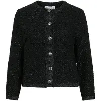 Vila Vimalay O-Neck L/S Button Knit Cardigan - Black - XS