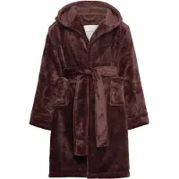 Rosemunde Kids Rhflurry Kids Hooded Fleece Robe - Brown - 128