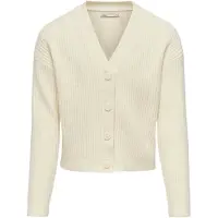 Kids Only Kogmandy Ls Short Boxy Cardigan Knt Noos - Cream - 122-128