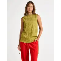 Lindex Blouse Verona Crinkle - Green - XS