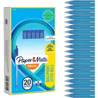 Papermate InkJoy 100 RT, Klipsi, Kuulakärkikynä klikkausmekanismilla, Sininen, 20 kpl, Keskikokoinen (S0957040)
