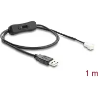 DeLOCK 91233, 1 m, USB A, Molex (3-pin), 5 V