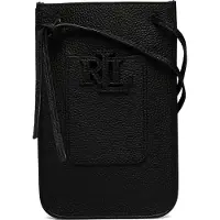 Ralph Lauren Pebbled Cameryn Crossbody Tech Case - Black - ONE SIZE