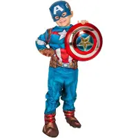 Captain America Naamiaisasu Lapset (7/8 Y 128-138 CM)