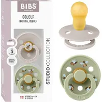 BIBS Studio Colour Bumblebee 2-pack Pyöreitä Lateksituttia Mushroom Mix Mushroom Mix 18+ Months Latex Harmaa 18+ kuukautta Pojat, Tytöt