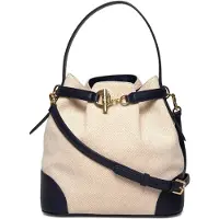 Ralph Lauren Canvas Medium Blaike Bucket Bag - White - ONE SIZE