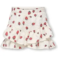 Kids Only Kmgfina Cerise Frill Skort Aop Wvn - Cream - 116