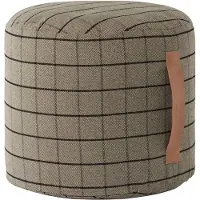 OYOY Living Living Design Grid Pouf - Grey - ONE SIZE