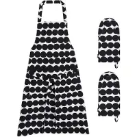 Marimekko Räsymatto keittiötekstiilisetti Valkoinen-musta