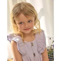 En fant Dress Ss Muslin - Purple - 116