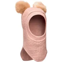 Huttelihut Balaclava Wool Alpaca Pompoms - Pink - 53\4-6Y
