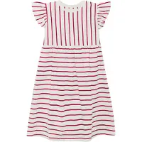 Creamie Dress Ss Stripe - Red - 116