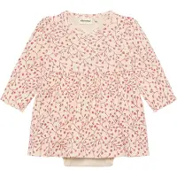 Minymo Body Dress Ls Aop Rib - Cream - 62