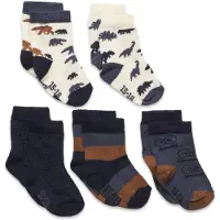 Minymo Socks W. Pattern (5-Pack) - Multi/patterned - 15\18