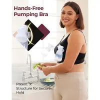 MOMCOZY Yn08 M Hands-Free Pumping Bra Black - Black - M